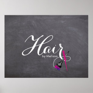 Póster Moderna tabla de menú Hair Stylist