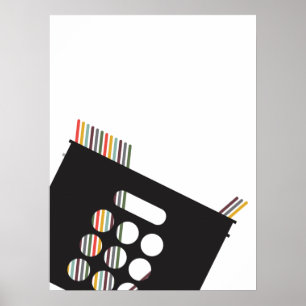 Póster Moderna tasa de registro de Junkie de Vinil