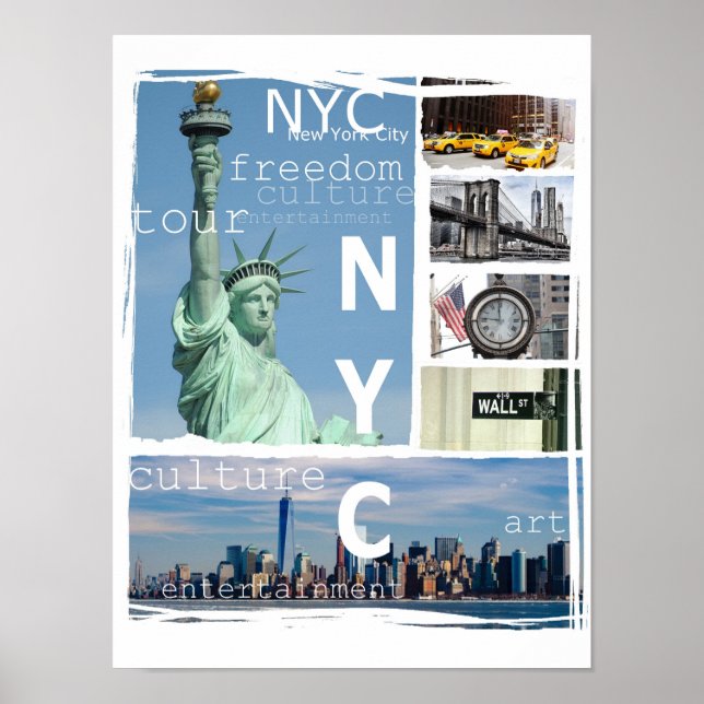 Póster Moderna y elegante ciudad de Nueva York Nyc Manhat (Frente)