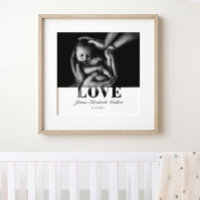 Moderna y elegante foto de bebé, tipografía de amo