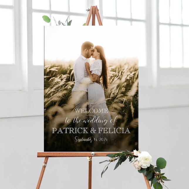 Póster Moderna y elegante foto de bienvenida de boda (Subido por el creador)