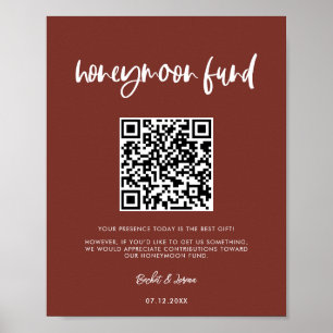 Póster Moderna y elegante terracota Fondo de luna de miel