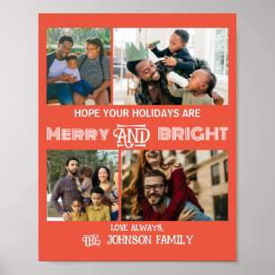 Póster Moderna y moderna foto de la familia Merry y Brigh