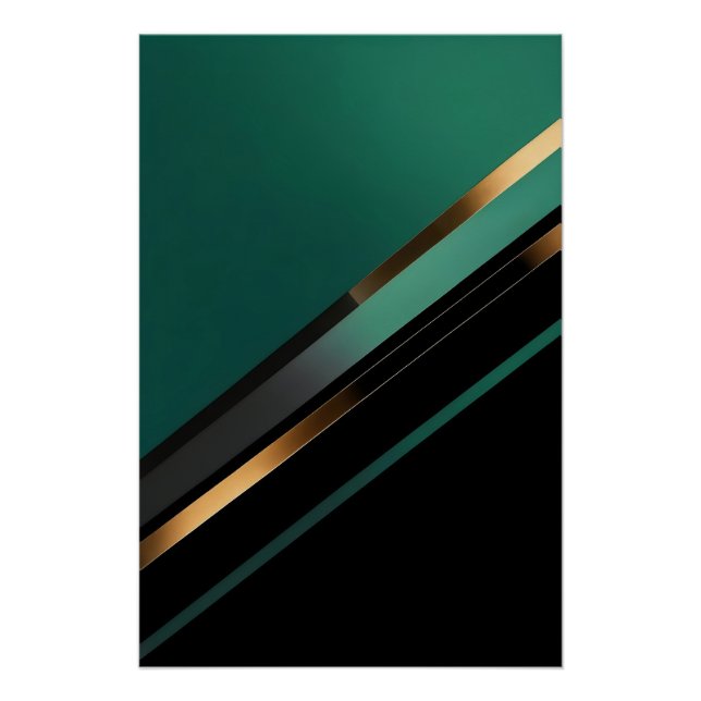 Póster Modernity in Green and Gold (Anverso)