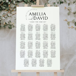 Póster Moderno 24 Mesas Carta de bienvenida