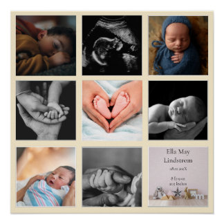 Póster Moderno 8 - foto Collage Black Frames Cream