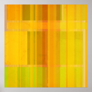 Póster Moderno Abstracto Colores Cítricos Coloridos