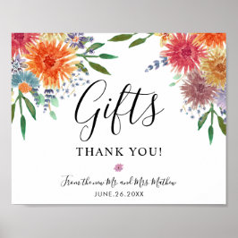 Póster Moderno acuarela Rustic Elegant Gifts Rótulo