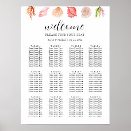 Póster Moderno acuarela Verano Beach