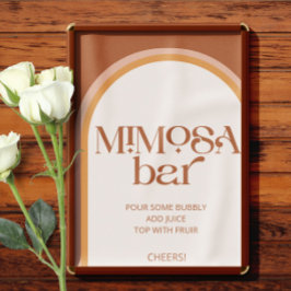 Póster Moderno bar de arcos de Terracota Typography Mimos