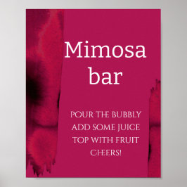 Póster Moderno bar Viva Magenta Mimosa