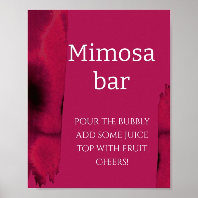 Póster Moderno bar Viva Magenta Mimosa (Frente)