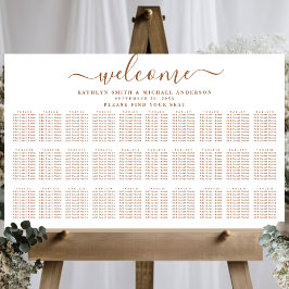 Póster Moderno Boda Beige-Dusty 30 asientos de mesa