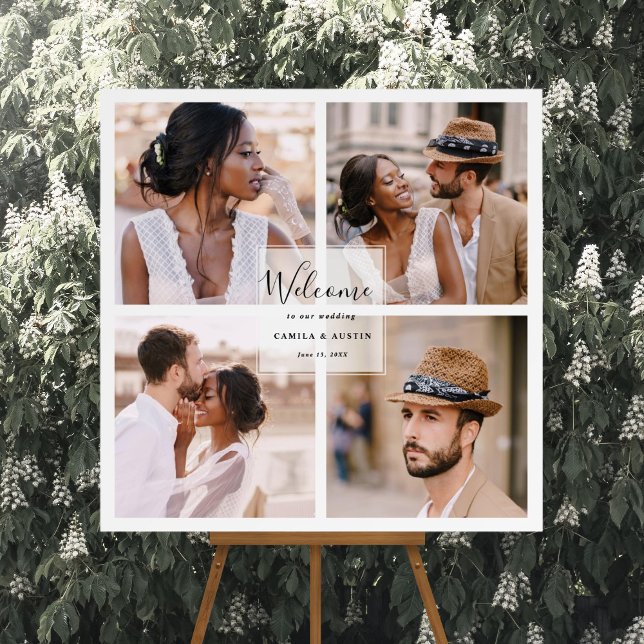 Póster Moderno Boda de 4 Collages de fotos Bienvenida Rót (Subido por el creador)