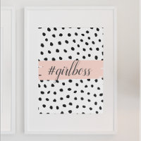 Moderno Chica rosado Pastel Bosque y puntos negros