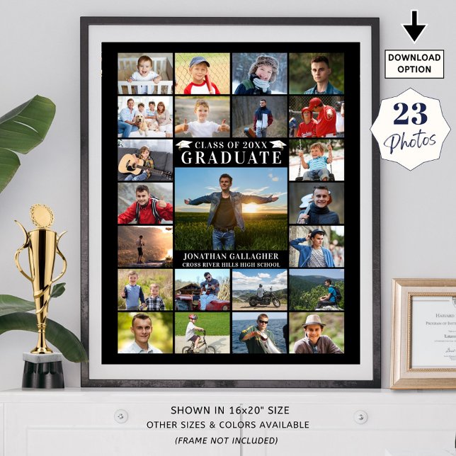 Póster Moderno color Personalizado de graduado 23 Collage (Subido por el creador)
