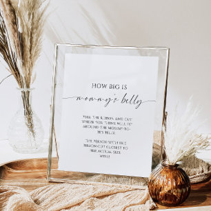 Póster Moderno cómo de grande es el juego de Baby Shower 