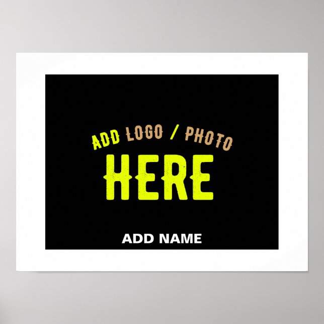 PÓSTER MODERNO CON ESTILO PERSONALIZABLE NEGRO MARCA VERI (Frente)