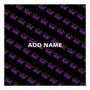 PÓSTER MODERNO CON ESTILO PERSONALIZABLE NEGRO VERIFICADO