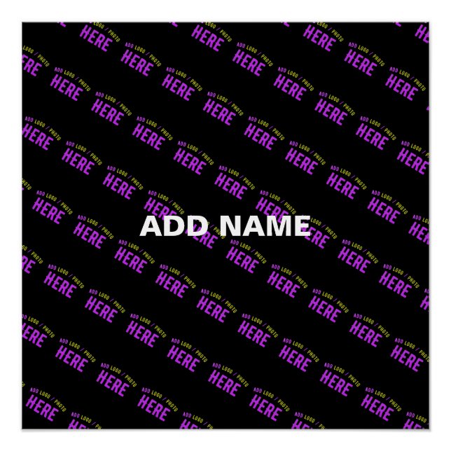 PÓSTER MODERNO CON ESTILO PERSONALIZABLE NEGRO VERIFICADO (Anverso)