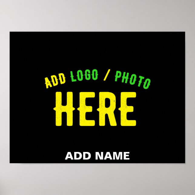 PÓSTER MODERNO CON ESTILO PERSONALIZABLE NEGRO VERIFICADO (Frente)