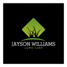 Póster Moderno cuidado del césped/logotipo de hierba pais