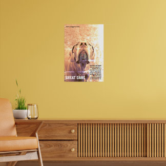 Póster moderno del Gran Danés verde 