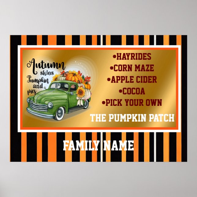 Póster Moderno Día de Acción de Gracias Hermosa Colección (Frente)