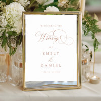 Moderno, elegante, letra manuscrita, boda
