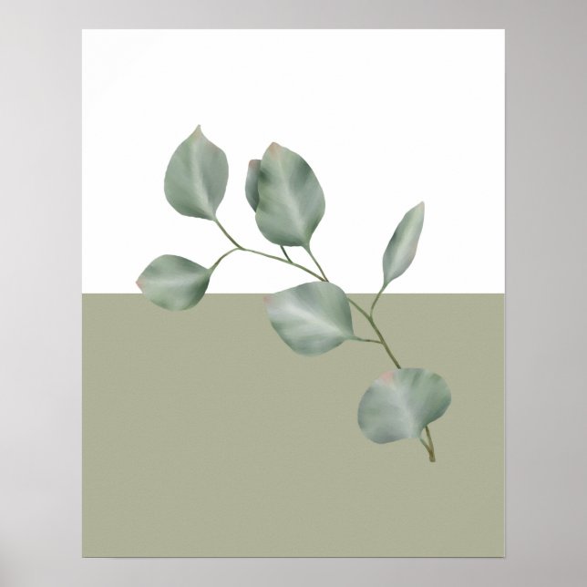 Póster Moderno Eucalyptus Colorblock (Frente)