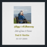 Póster Moderno feliz 50 aniversario agregar nombre fecha<br><div class="desc">Diseño para pareja enamorada</div>