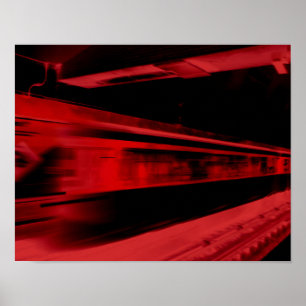 Póster Moderno, fresco concepto de movimiento en rojo y n