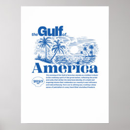 Póster Moderno Golfo de América Inspirador Patriótico
