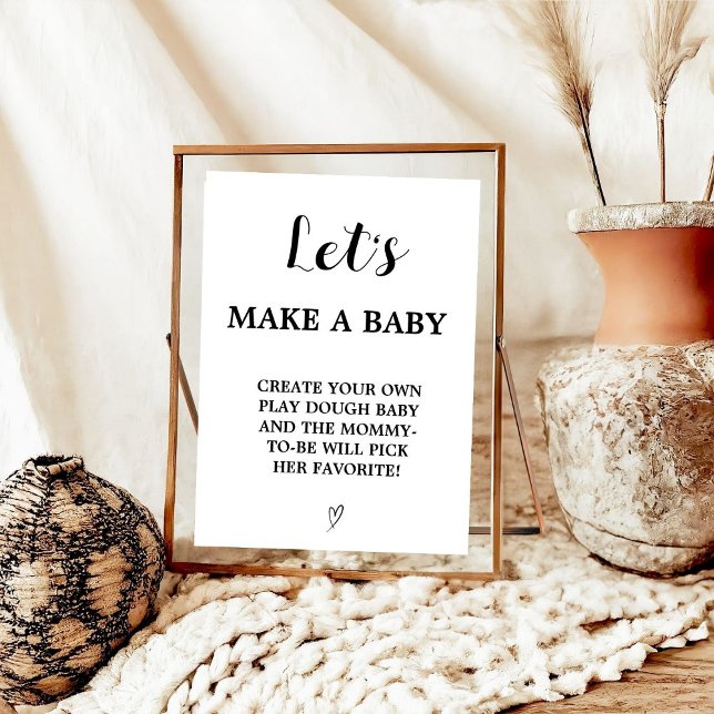 Póster Moderno hagamos un cartel de juego de Baby Shower  (Subido por el creador)