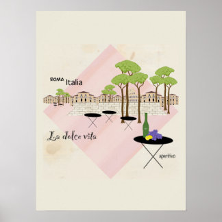 Póster Moderno Holiday Romano Pastel