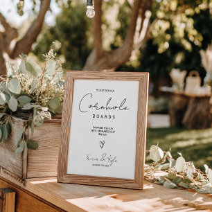 Póster Moderno libro de Bodas Minimalistas de Cornhole