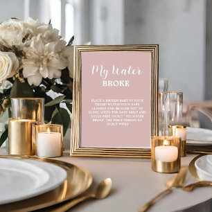 Póster Moderno mi agua rompió el signo del juego Baby Bab