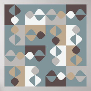 Póster Moderno Mid Century - Caramelo De Chocolate Mint