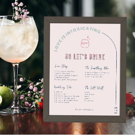 Póster Moderno Minimalista | Bebida Signature de Novia y 