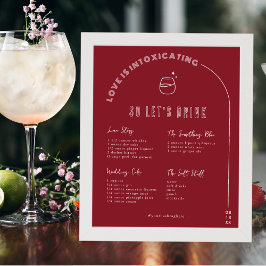 Póster Moderno Minimalista | Bebida Signature de Novia y 