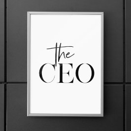 Póster Moderno Mínimo El CEO Negro