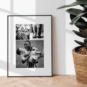 Póster Moderno Mínimo Tres Padres Collages de fotos Día