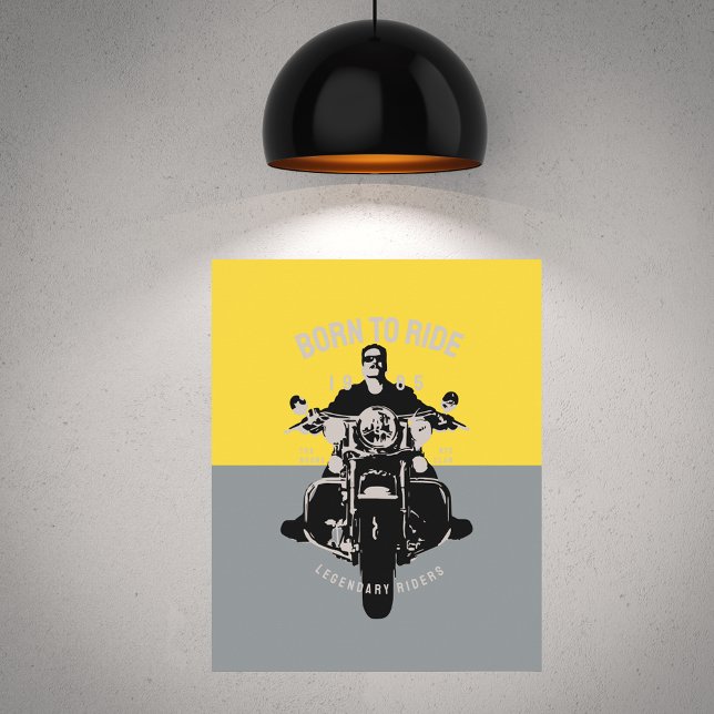 Póster Moderno Motorcycle Rider Colorblock Art (Subido por el creador)