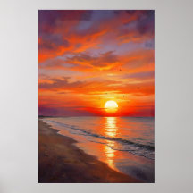 Póster Moderno Naturaleza Atardecer Arte de Pared