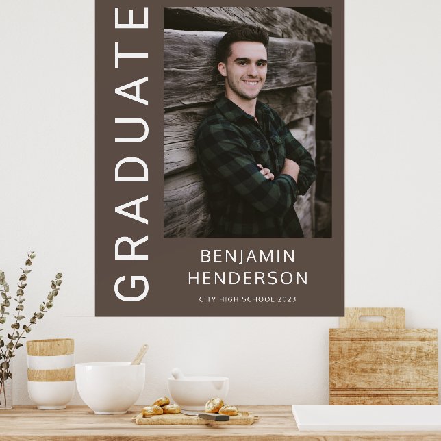 Póster Moderno Photo Boy 2023 Graduación (Cocina)