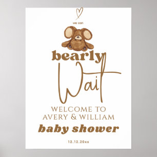 Póster Moderno, podemos esperar a Baby Shower