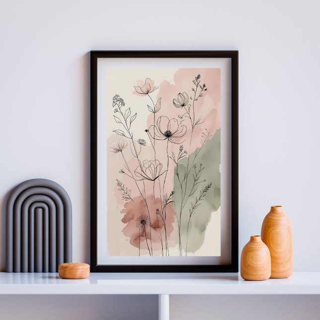 Póster Moderno Resumen Pared Floral Art VII (Subido por el creador)