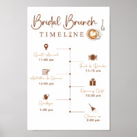 Moderno Rótulo Bridal Brunch Timeline