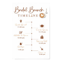 Moderno Rótulo Bridal Brunch Timeline