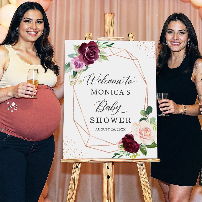 Póster Moderno Rótulo de Baby Shower de ciruela cúrcuma m (Subido por el creador)